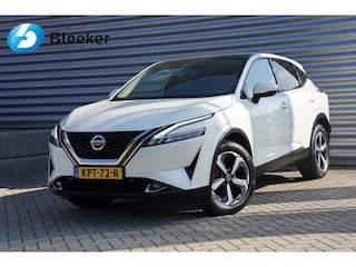 Nissan Qashqai 1.3 MHEV N-Connecta Black Edition Airco HUD Stoel Verwarmd Cruise Navi Leer