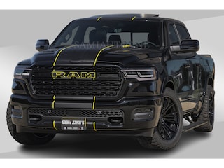 Dodge Ram Limited Night H.O 540HP 706Nm | Massage + Full Option | De Meest Luxe en Volle Pick-Up in zijn Klasse | Comfortabele Dubbele Cabine met Royale 5 Zitplaatsen | BPM vrij | Nu Leverbaar uit Voorraad | Voorraad Nr 2356 - 0990 | De specialist in Amerikaanse pick‑ups in Nederland en Europa.