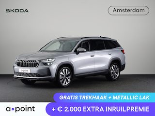 Skoda Kodiaq 1.5 TSI PHEV Business Edition Plus 204 pk 6 versn. DSG | Trekhaak | Dynamic Chasis Control | Panorama Dak | Light & View Pakket | Sunset | Velgen: 19" lichtmetalen velgen Lefka aero, zilver