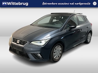 Seat Ibiza 1.0 TSI FR Black edition / AUTOMAAT/ PANODAK/ CRUISE/ DIGITAL DASH/ NAVI/ FULL LINK/ CLIMATE/ STOELVERWARMING/ KEYLESS/ PARK. SENSOREN + CAMERA/ 18" LMV