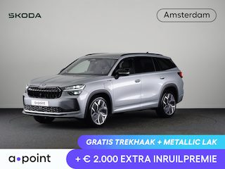 Skoda Kodiaq 1.5 TSI PHEV Sportline Business 204 pk 6 versn. DSG | Comfort Pakket | Panorama Dak | Dynamic Chassis Control Pakket | Head-up display | Parkeer Pakket | Trekhaak | Winter Pakket | Velgen: 20" lichtmetalen velgen Rila aero, antraciet zwart
