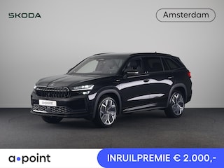 Skoda Kodiaq 1.5 TSI PHEV Sportline Business 204 pk 6 versn. DSG | Comfort Pakket | Dynamic Chassis Control Pakket | Panorama Dak | Head-up display | Parkeer Pakket | Trekhaak | Winter Pakket | 20" lichtmetalen velgen Rila aero, antraciet zwart