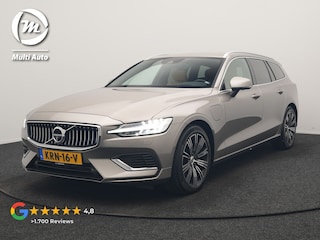 Volvo V60 T6 Recharge AWD Inscription PHEV 340pk Dealer O.H | Trekhaak Af Fabriek | Adaptive Cruise | 360 Camera | Head Up | Lederen Sportstoelen Memory & Verkoeling | Keyless | Apple Carplay | Stoel & Stuurverwarming | Virtual | Navigatie | DAB | 18"L.M | Plug In Hybrid |