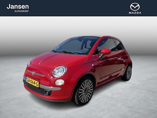 Fiat 500 0.9 TwinAir Turbo Lounge , Automaat, Leder, Cabrioletdak, Clima, LMV 16 Inch, All Season, Bluetooth, AUX