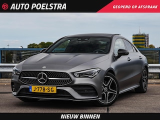 Mercedes-Benz CLA 200 AMG Night Edition 163 PK | Panoramadak | Sfeerverlichting | Leder | Multibeam | LED | Keyless | Distronic | MANUFAKTUR Mountain Grey Magno | 18" | Dealeronderhouden