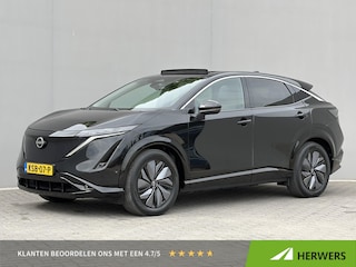 Nissan Ariya Evolve 91 kWh / SOH 99% / Stoelverwarming voor en achter / Schuif-kantel dak / Stoelventilatie / Stuurverwarming / 100% dealer onderhouden /  Elektrisch verstelbare stoelen met geheugen / Elektrische achterklep / Adaptieve cruise control / Apple Carplay/Android Auto /