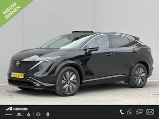 Nissan Ariya Evolve 91 kWh / SOH 99% / Stoelverwarming voor en achter / Schuif-kantel dak / Stoelventilatie / Stuurverwarming / 100% dealer onderhouden /  Elektrisch verstelbare stoelen met geheugen / Elektrische achterklep / Adaptieve cruise control / Apple Carplay/Android Auto /