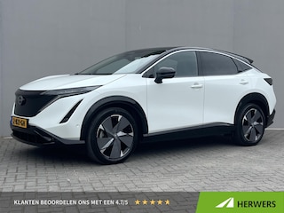 Nissan Ariya Evolve 91 kWh / 10 Jaar Nissan More / 100% Dealer Onderhouden /Schuif-Kantel Dak / Stoelventilatie / Stuurverwarming / Elektrisch Verstelbare Bst.stoel Met Geheugen / Elektrische Achterklep / Adaptieve Cruise Control / Apple Carplay/Android Auto /
