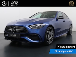 Mercedes-Benz C 300 e AMG Line wegklapbare trekhaak, panoramadak, Burmester surround, Stoelverwarming en ventilatie.