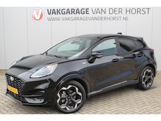Ford Puma 1.0-125pk EcoBoost Mild-Hybrid ST-Line X. Fabrieksgarantie t/m 03-12-2029 ! Slechts 3.000km ! Autm. airco, cruise control, navigatie, telefoonvoorb., stoel-, stuur- en voorraamverwarming, bestuurdersassistent pakket etc.