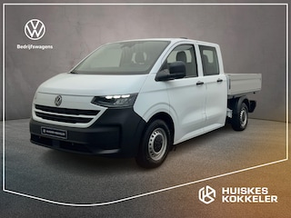 Volkswagen Transporter Pick-up Dubbele Cabine L2 136pk 71 kWh | Prijs rijklaar incl. btw/bpm | 6-zits | Trekhaak (2000kg) | Lederen bekleding |