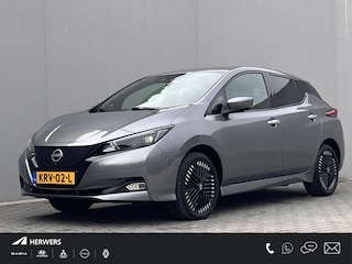 Nissan Leaf e+ N-Connecta 62 kWh / Dealer onderhouden / Accu SoH 95 % / WLTP 395 km stad 573 km / ChadeMo snel laden / Camera 360° / Navigatie / Adaptieve CC / Stuur-, stoel- & achterbankverwarming / 17" LM wielen /