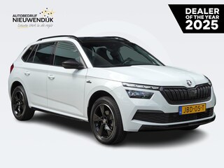 Skoda Kamiq TSI 110 DSG Monte Carlo AUTOMAAT / PANO / STOELV. / KEYLESS / LED / CAMERA / APPLE CARPLAY / ANDROID AUTO / CLIMATE / DAKRAILS / PDC / 17'' LMV