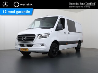 Mercedes-Benz Sprinter 317 CDI | Aut. | L2 H1 | Dubbele Cabine | Distronic Plus | Navigatie | Airco | 5-zits | Schuifdeur L+R | LM Velgen | Trekhaak | Stoelverwarming | Certified