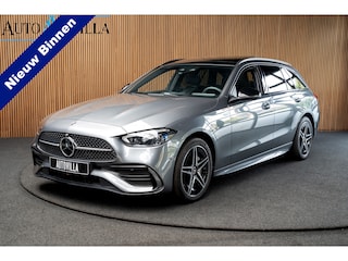 Mercedes-Benz C-klasse Estate 300e AMG Line Leer 360° Memory seats Matrix LED Laser Navi LED Nightpack PTS Ambient Elekt. achterklep Elektr. trekhaak Climate LM velgen BTW auto!