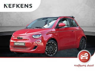 Fiat 500 La Prima 42 kWh Cabrio | Navigatie | Leer | Stoelverwarming | Achteruitrijcamera | 17'' LM velgen