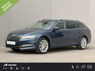 Skoda Superb Combi 1.4 TSI iV Business Edition Plus / EAER 61 km / 99% SOH Accu / Dealer Onderhouden / 1.600 kg elektrische trekhaak / Virtual Cockpit / Leder / Navigatie / Parkeerassistent / Stoel- en achterbankverwarming / Adaptieve CC / Apple Carplay Android / 17" LM wielen /