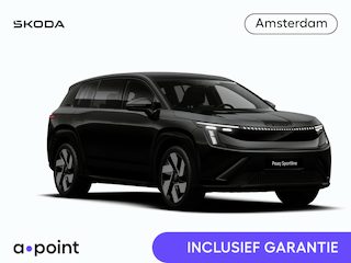 Skoda Peaq 90 Sportline 7p. 286 pk | Adaptive Chassis Control Pakket | Assist pakket | Trekhaak | Warmtepomp | Winter pakket | Panorama Dak | Velgen: 21" lichtmetalen velgen "Dugong" zwart gepolijst | Simply Clever