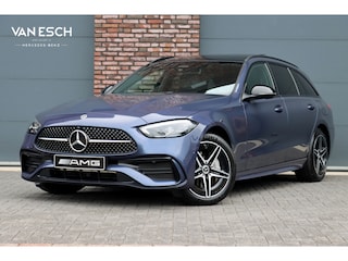 Mercedes-Benz C-klasse Estate 300 e AMG Line Premium | Panoramadak | Memory | Distronic | Surround Camera | Trekhaak | Digital Light | Nightpakket | Augmented Reality |