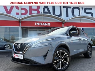 Nissan Qashqai 1.3 MHEV AUT. 158PK TEKNA NARDO-GREY PANO-DAK NAVI 360-CAMERA CARPLAY AIRCO LMV PDC