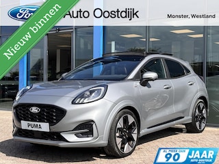 Ford Puma 1.0 EcoBoost Hybrid ST-Line X 155PK Automaat Afn. Trekhaak Panodak Winterpack Adaptieve Cruise 19" Velgen Camera B&O Keyless Matrix-LED Climate Privacy Glass *Full-Options*