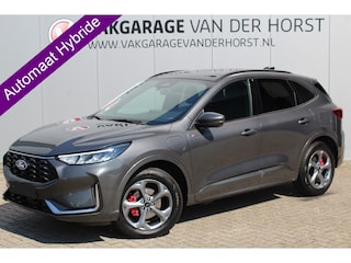 Ford Kuga 2.5-243pk PHEV ST-Line X. Febr. 2026, slechts 7.500km ! Autm. airco dual, elektr. panodak, elektr. trekhaak, elektr. achterklep, leer/alcantara, klep, LED verl., navigatie, telefoonvoorb., stoel-, stuur-, voorraam- en achterbankverw., side- en lan