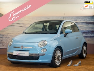 Fiat 500 0.9 Lounge, Babyblauw, NAP,