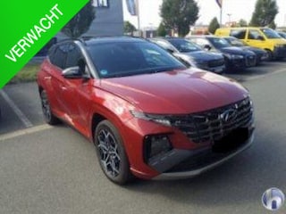 Hyundai Tucson 1.6 T-GDI Plug-in Hybrid 4WD N-line l Stoelventilatie, Elektr. Stoelen, 1e eigenaar, Dealer onderhouden, 360 Camera, Half alcantara/leder, 19 inch, Zeer luxe!