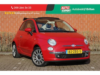 Fiat 500 0.9 TwinAir 86pk Lounge | NL-auto | Cabrio | Airco | Parkeersensoren | Elek. ramen | Centr. deurvergr. | Lichtmetalen velgen | Stuurbekrachtiging | lederen bekleding |