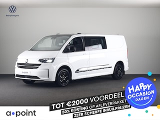 Volkswagen Transporter Dubbele cabine 34 L2H1 Style 64 kWh DC 218 pk | Navigatie | Warmtepomp | Parkeersensoren | Achteruitrijcamera | Adaptieve cruise control |