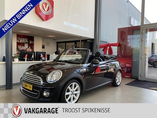 Mini Cooper Cabrio 1.6 Chili High Gate,Leder,Airco,Cruisecontrol,Spraakbediening,Elektrischpakket,Windscherm,Aux Usb Aansluiting,17 Inch Lmv