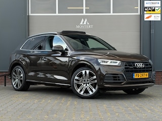 Audi Q5 2.0 TFSI/252pk quattro Launch Edition|2017|NAP|S-line|Pano|Trekhaak|Memory|camera|Stoelverw.|21"LMV