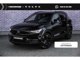 Volvo EX40 Single Motor Extended Range Ultra Black Ed. 82 kWh | Black Edition | Europa | Schuif-/Kanteldak | Harman Kardon Audio | Adaptieve Cruise Control | Stuur-/Stoelverwarming V+A | Warmtepomp | Getint Glas |