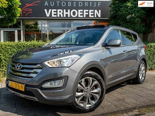 Hyundai Santa Fe 2.4i GDI 4WD i-Catcher 7p. - AUTOMAAT - PANORAMADAK - PARK CAMERA - STOEL VERW - LEDER ZWART !