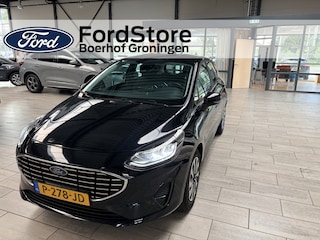 Ford Fiesta EcoBoost Hybrid 125pk Titanium | Climate control | All-season banden | LED | Apple carplay & Android auto | parkeersens. Achter |
