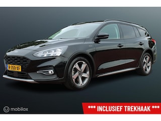 Ford Focus Wagon 1.0 EcoBoost 155 PK Hybrid Active X Business, Trekhaak, Stoel-stuurverwarming, Clima, Cruise, Navi, App connect, Donker glas, Pdc voor + achter + camera, Full led verlichting