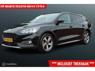 Ford Focus Wagon 1.0 EcoBoost 155 PK Hybrid Active X Business, Trekhaak, Stoel-stuurverwarming, Clima, Cruise, Navi, App connect, Donker glas, Pdc voor + achter + camera, Full led verlichting