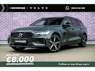 Volvo V60 2.0 T6 Plug-in hybrid AWD Ultra Dark | Adaptive Cruise Control | Head Up Display | 360 Camera | Schuif -/ Kanteldak | 19 Inch | Sportstoelen | Harman Kardon Audio | Memory | Adaptieve Koplampen |