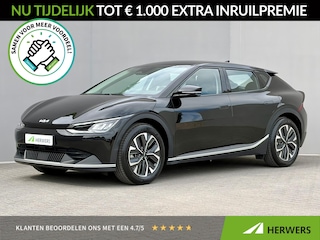 Kia EV6 Edition 77.4 kWh / SOH 100% / Fabrieksgarantie tot 07-2031 / 1.600 kg trekgewicht / Android Auto & Apple Carplay / Navigatie / Cruise Control Adaptief / Climate Control / DAB / Draadloze Telefoonlader / Camera / Parkeerassistent / 19" Lichtmetalen Wielen / Keyless entry & start /