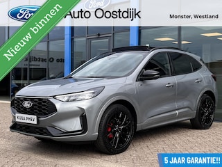 Ford Kuga 2.5 PHEV ST-Line X 243PK Black Pack €9.500,- Voorraadvoordeel! Elek. Trekhaak Panodak AGR Stoelen Adaptieve Cruise 2100KG Trekgewicht Winterpack Camera Blind-Spot Navi Climate B&O *Blue Cruise Optioneel*