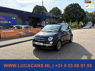 Fiat 500 0.9 TwinAir Lounge Cabrio Leer 2X SLEUTEL + BOEKJES!