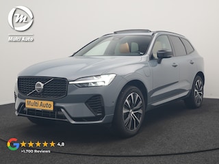 Volvo XC60 T6 AWD Plus Dark LONG RANGE PHEV 350pk Dealer O.H. | Trekhaak Af Fabriek | Panodak | Adaptive Cruise | 360 Camera | Lederen Sportstoelen Memory & Ventilatie | Blis | Keyless | Stoelen & Stuur Verwarmd | Google Assistent | Apple Carplay | Plug In Hybrid |