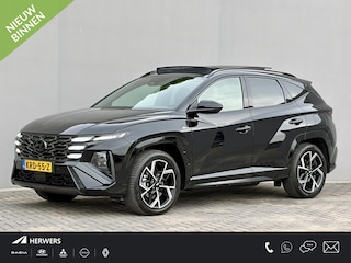 Hyundai Tucson 1.6 T-GDI PHEV N Line Sky 4WD / Facelift / Fabrieksgarantie tot 12-2029 / Dealer onderhouden / Panorama schuifdak / Navigatie / Camera / Elektrische Achterklep / Stuur & Stoelverwarming / Apple Carplay Android / 19" LM wielen /