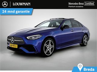 Mercedes-Benz C-klasse 300 e Business Solution AMG AMG Line | Night Pakket | Panorama Schuif-Kanteldak | Parkeerpakket met 360°-camera | Digital Licht | Sfeerverlichting. Inclusief 24 maanden MB Certified garantie voor Europa.