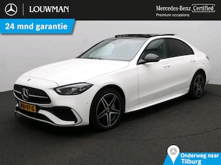 Mercedes-Benz C-klasse 300 e Business Solution AMG AMG Line | Night Pakket | Panorama Schuif-Kanteldak | Parkeerpakket met 360°-camera | Alarm | Sfeerverlichting. Inclusief 24 maanden MB Certified garantie voor Europa.