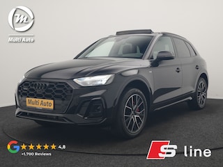 Audi Q5 55 TFSI e 2x S Line PHEV 367pk | Trekhaak Af Fabriek | Panodak | 360 Camera | Lederen Sportstoelen Memory & Verwarmd | Keyless | Blis | Apple Carplay | Cruise Control | Navigatie | DAB | Plug In Hybrid |