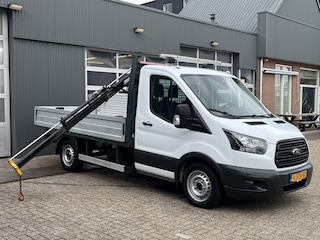Ford Transit 310 2.0 TDCI Hiab Laadkraan Euro 6 Bpm vrij Airco Ex overheid Trekhaak 2750kg Open laadbak Bakwagen Pick-up p-up 1e eigenaar
