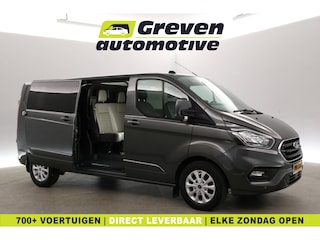Ford Transit Custom 2.0 TDCI L2H1 Limited 170PK | Dubbele Cabine | Automaat | Airco | Camera | Cruise | 2xSchuifdeur | Trekhaak | Carplay | Parkeersens.