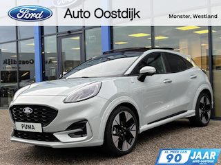 Ford Puma 1.0 EcoBoost Hybrid ST-Line 125PK Automaat Afn. Trekhaak Panodak Winterpack Adaptieve Cruise 360-Camera Blind-Spot Elek. Achterklep Keyless Privacy Glass *RIJK UITGERUST*