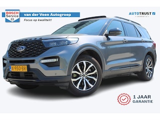 Ford Explorer 3.0 V6 EcoBoost PHEV ST-Line | Incl. 12 maanden garantie | 7-persoons | Trekhaak | Stoel/stuur verwarming | Stoelventilatie | Adaptieve cruise control | Climate control | Apple carplay/Android auto | Memory seat | Schuif/kantel dak |